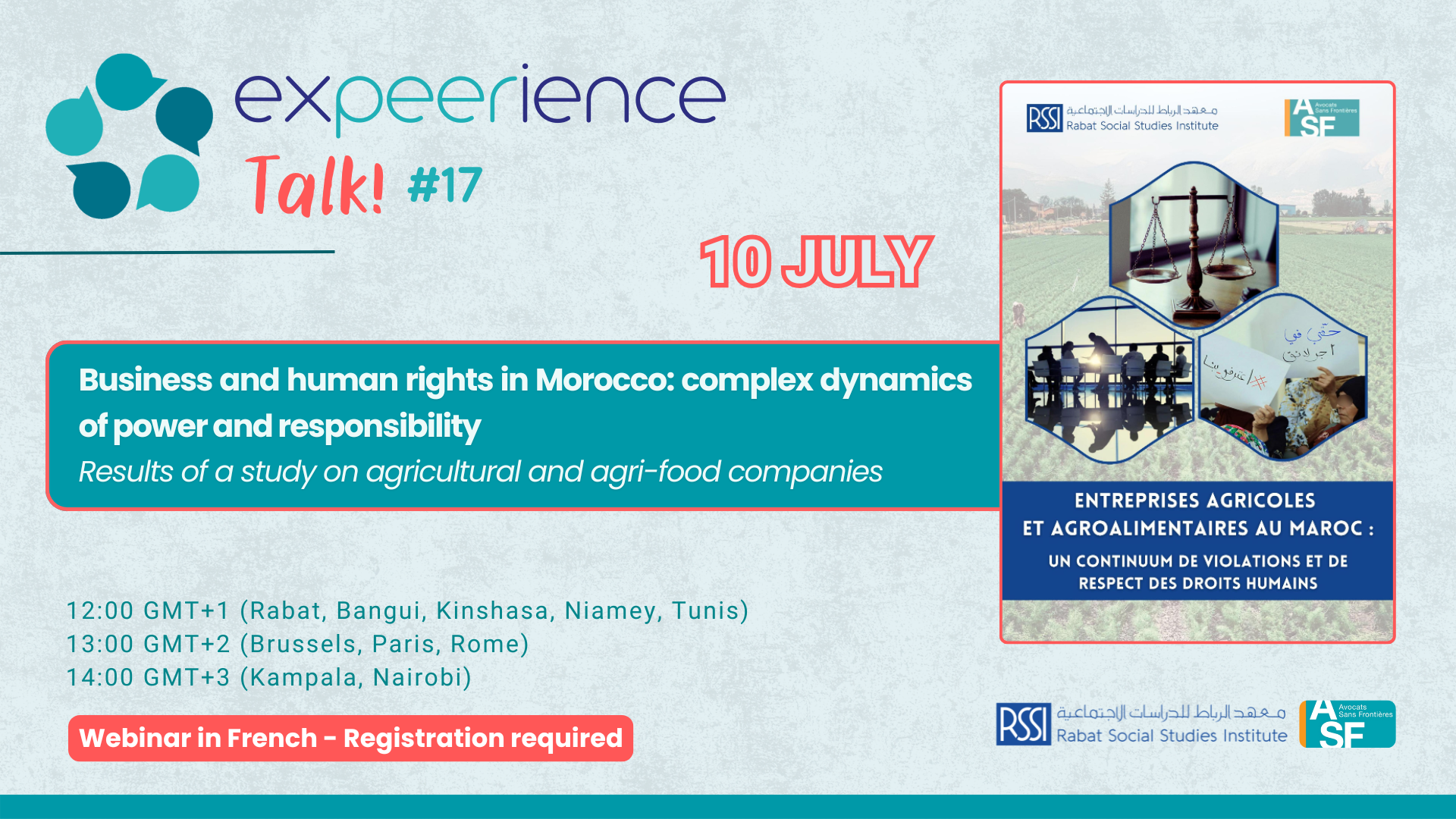 ExPEERience Talk #17 – Responsabilité des entreprises et droits humains au Maroc : des dynamiques de pouvoir et de responsabilité complexes